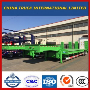 3 axlar Goose-Neck Lowbed Semi Trailer