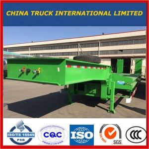 3 axlar Grävmaskin Transport Gooseneck Lowboy Low Bed Lowbed Semi Trailer