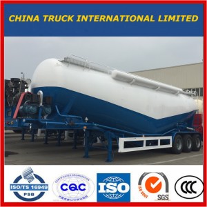 Triaxel 50 ton Bulk Cement Truck Powder Tank Semi Trailer